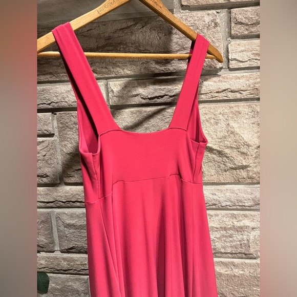 Simply midi pink stretch a-line dress. Size M - Picture 4 of 4